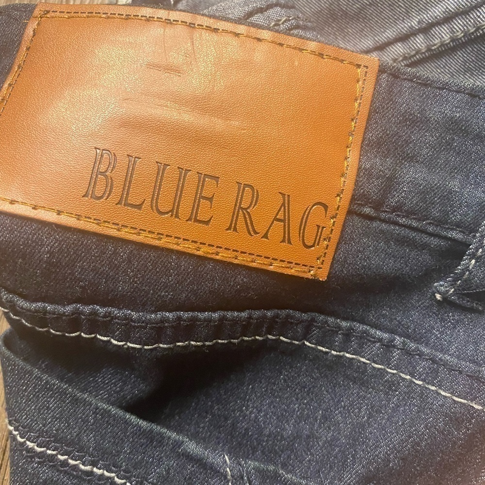 Blue Rag Relaxed Fit Boot Cut Men's 34X32 Denim Blue Jeans Dark Wash. - Picture 9 of 9